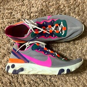 Nike React Element 55 - Wolf Grey/Laser Fuscia